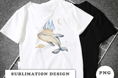 Watercolor Whale Dreams png Product Image 2