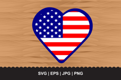 USA Flag Heart SVG Product Image 1