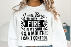 I was born with Fire svg | Svg Files for Cricut | Shirt Svg Product Image 2