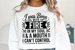 I was born with Fire svg | Svg Files for Cricut | Shirt Svg Product Image 2