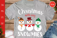Christmas With My Snowmies Svg, Buffalo Plaid Svg, Christmas Product Image 3
