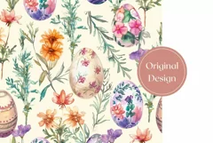 Watercolor Easter Tumbler Wrap, Flowers Tumbler Design Product Image 2