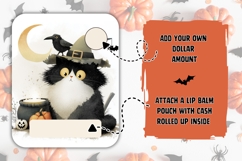 Kids Halloween Gift Card Template, Spooky Cat Money Card Product Image 2