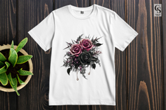 Gothic Rose Bouquet Clipart Sublimation PNG Product Image 2