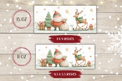 Cartoon Santa Claus Mug, Cute Christmas Deer Mug Design Product Image 2