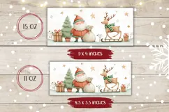 Cartoon Santa Claus Mug, Cute Christmas Deer Mug Design Product Image 2