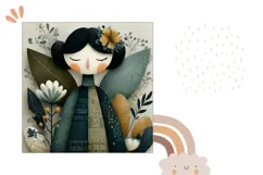 Cartoon Fairy Pillow Sublimation, Fantasy Pillow Template Product Image 2