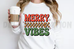 Merry Vibes PNG, Retro Christmas PNG Design Product Image 3