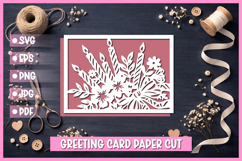 4 Happy Birthday Greeting card SVG,Paper cut SVG Birthday Product Image 3