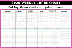 2026 Weekly Chore Chart Product Image 2