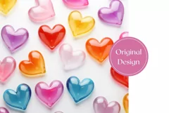 3d Crystal Heart Tumbler Design, Valentine's Day Sublimation Product Image 2