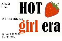Cross stitch Hot girl era pattern strawberry and viral phase Product Image 2