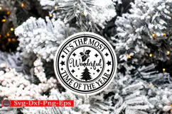 Christmas Round sign Svg holiday quotes Svg design Christmas Product Image 2