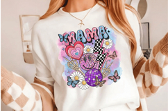retro mama disco ball PNG sublimation | Mother's Day PNG T-S Product Image 2