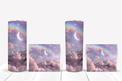 Pink Glitter Tumbler Wrap Design, Moon Tumbler Sublimation Product Image 2