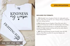 Kindness My Weapon SVG - Christian Sleeve T shirt Design Product Image 2