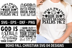 Boho Fall Christian SVG Design - God is Still Writing Your Product Image 1