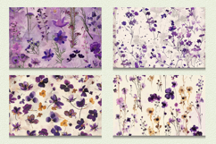Purple Pressed Flowers Cutting Boards sublimation Designs Product Image 2
