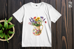 Floral Pitcher Clipart Sublimation PNG Product Image 2