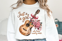 Just a girl who loves country music svg | Shirt Svg Product Image 2