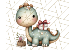 Christmas Dinosaur Party Png, Dino Clipart PNG Product Image 2