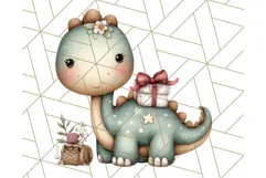 Christmas Dinosaur Party Png, Dino Clipart PNG Product Image 2