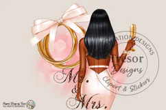 Mr And Mrs Bride Tumbler PNG Wedding Wrap Sublimation Design Product Image 3