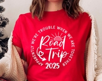 Road Trip 2025 SVG, Girls Trip SVG, Summer Vacation Shirt Product Image 2