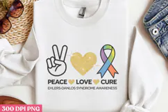 Peace Love Cure PNG, Syndrome Sublimation PNG Product Image 3