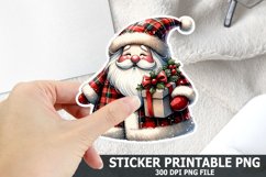 Christmas Santa Sticker| Christmas Sticker PNG Design Product Image 1