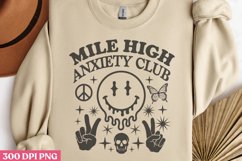 Mile High Anxiety Club PNG, Anxiety Sublimation PNG Product Image 1