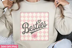 Besties PNG, True Friendship Sublimation PNG Product Image 1