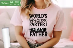 World's Greatest Farter I Mean Father SVG Cut File Product Image 2