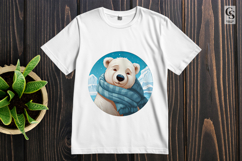 Adorable Polar Bear Clipart Sublimation PNG Product Image 2