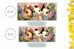 Cute Spring Mug Wrap Design, Easter Bunnies Mug PNG Product Image 2