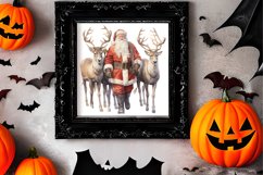 Watercolor Santa Claus Sublimation Clipart, Santa PNG Product Image 2