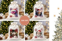 Funny Christmas Santa Sack Designs, Winter Gift Bag Designs Product Image 2