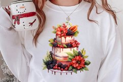 Christmas Cake Clipart, Christmas Cake Clipart Product Image 2