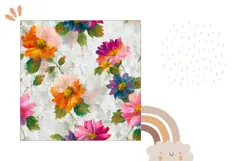 Art Flowers Pillow PNG, Floral Pillow Case Sublimation Product Image 2