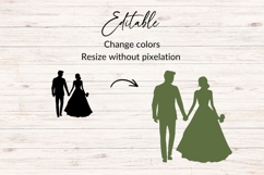 Bride And Groom Silhouette SVG Product Image 2