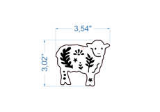 Sheep Christmas Ornament SVG laser cut file for Glowforge Product Image 2