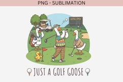 Golf Goose Clipart PNG | Funny Goose Golf Sublimation Design Product Image 2