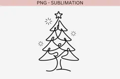 Christmas tree silhouette png design for T-shirts Product Image 2