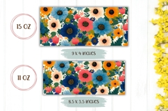 Flowers Mug Wrap, Wildflowers Mug Template Product Image 2