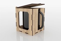 Mug Box Laser Cut Svg Files, Wooden Mug Box Laser Cut Files Product Image 2