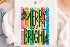 Merry and Bright Preppy Christmas PNG Product Image 1