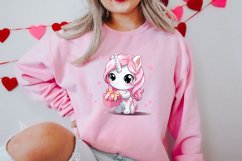 Unicorn Valentine Clipart Sublimation, Christmas Clipart Product Image 2