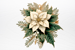 Vintage Green Christmas Clipart PNG Product Image 2