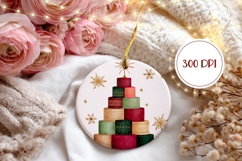 Abstract Christmas Tree Ornament, Winter Ornament PNG Product Image 2