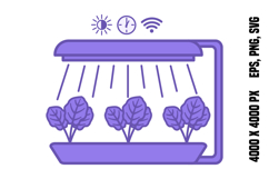 Purple Automated Grow Light Icon Product Image 1